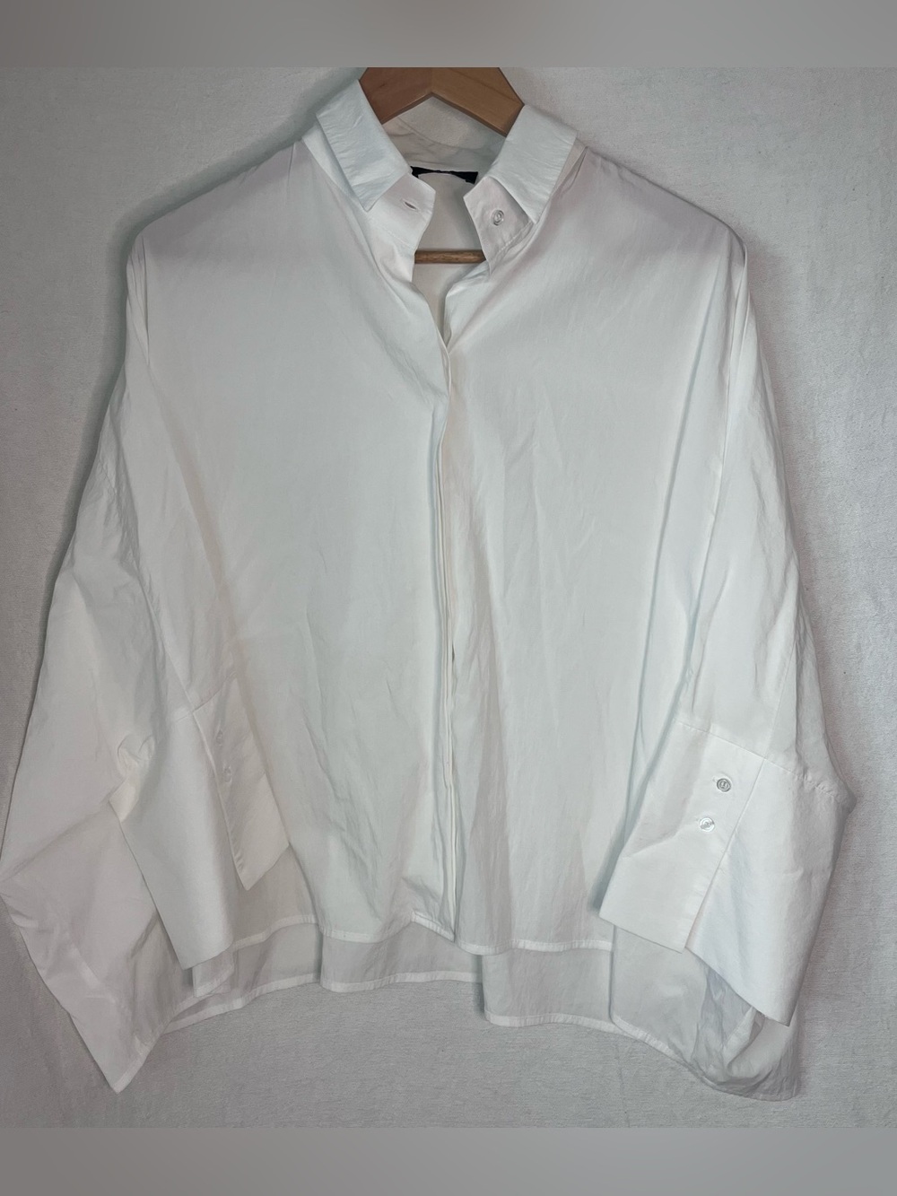 Ruti White Woke Up Like This Oversized Button Down Top Size M/L